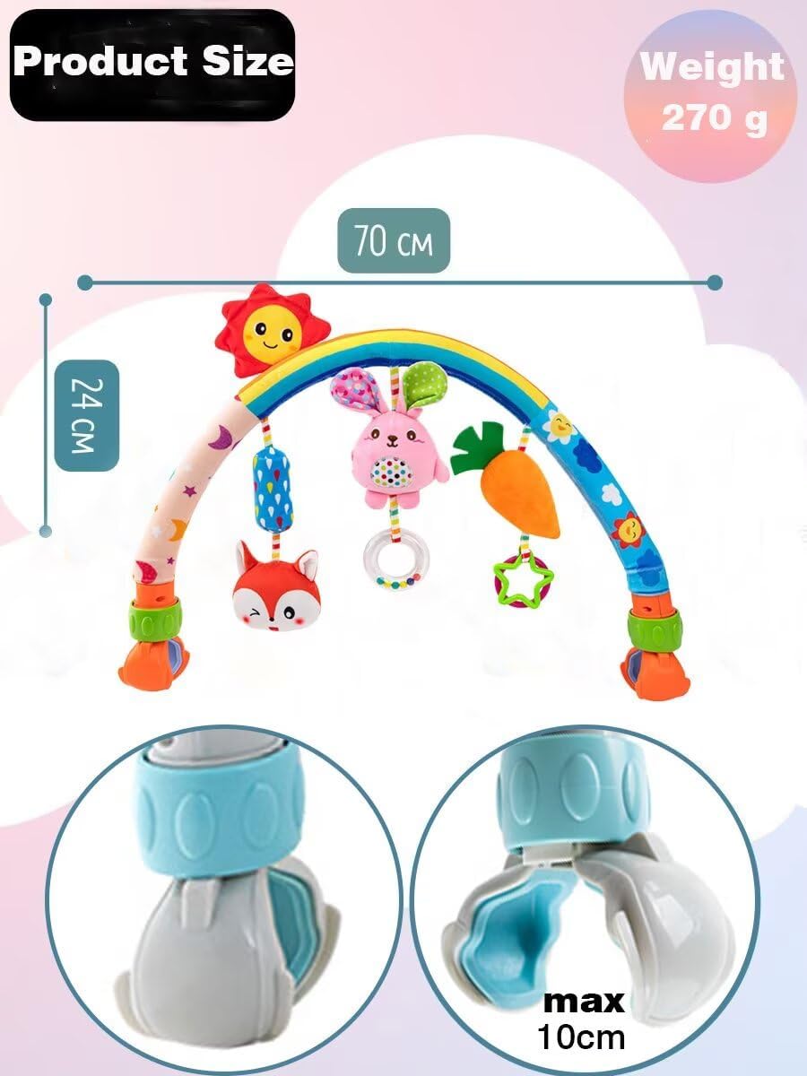 Pau1Hami1ton Baby Stroller Arch Toys, Car Seat Toys,Baby Gifts.S-19(Rabbit)