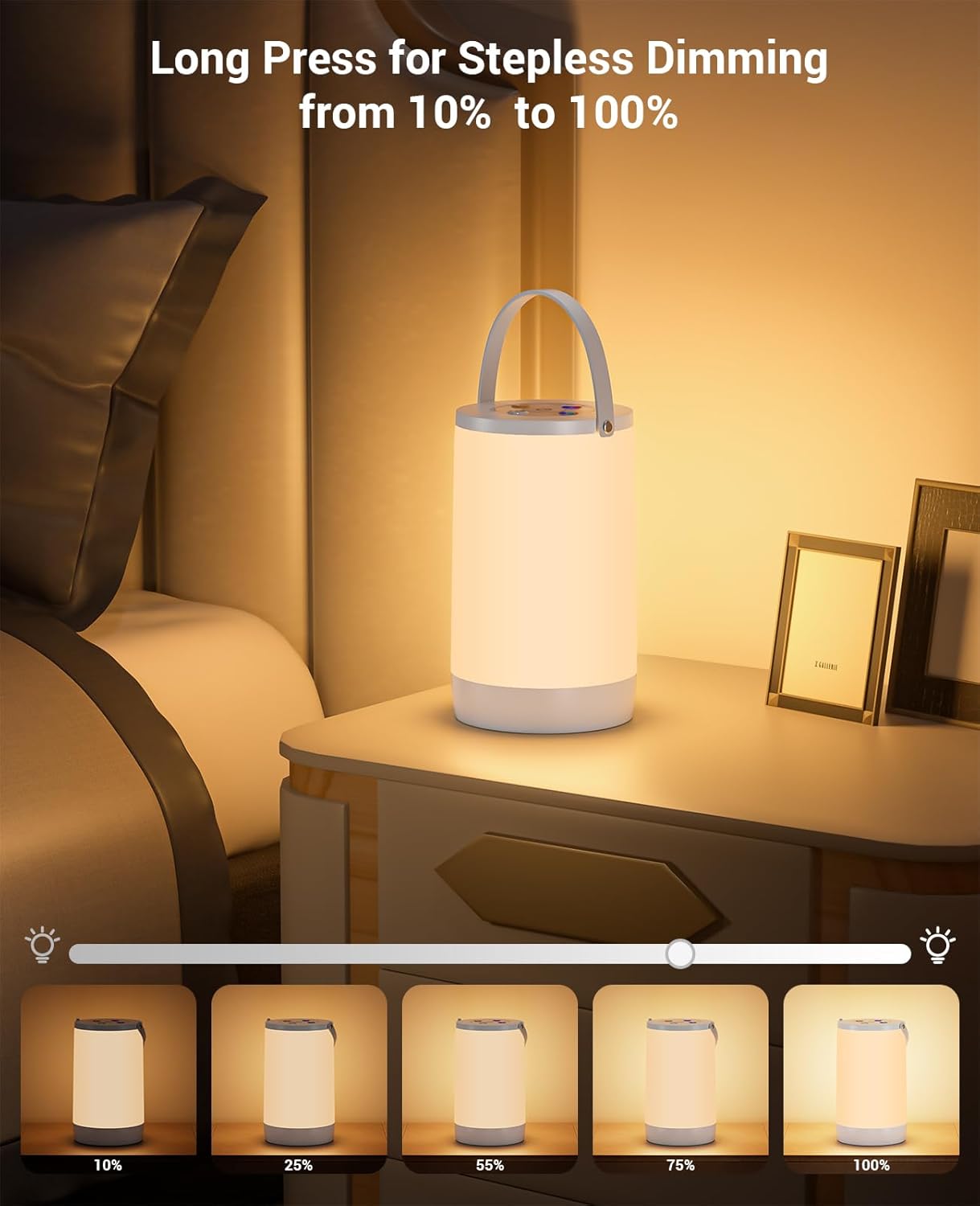 Night Light for Kids, Portable USB Night Lamp with 2200 mAh Battery, Bright Color Changing Light for Nightstand, Small Touch Bedroom Table Lamp for Girls, Boys, Toddler, 2 Pack