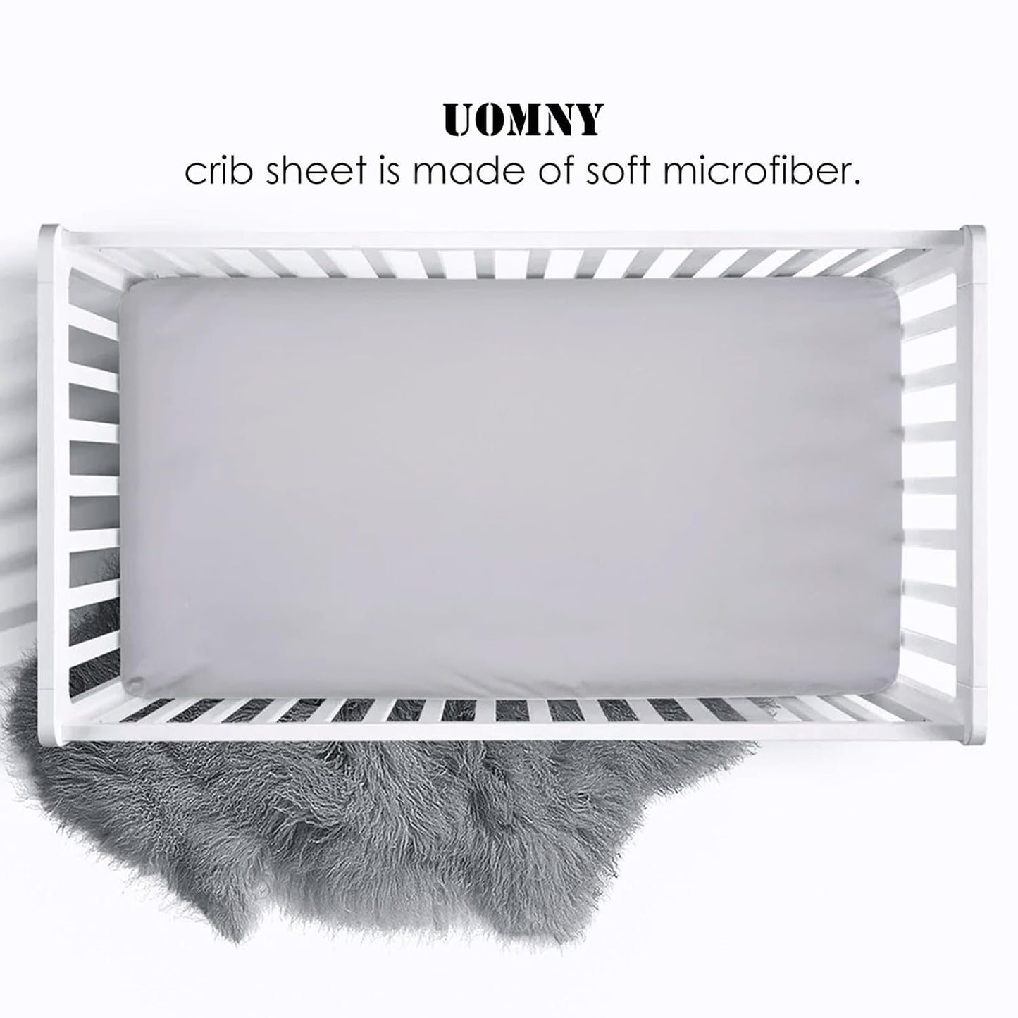 UOMNY Crib Sheet Grey Fitted Crib Sheets Baby Sheet for Standard Crib and Toddler Mattresses Nursery Bedding Sheet Crib Mattress Sheets for Boys and Girls 1 Pack Space Toddler Sheet