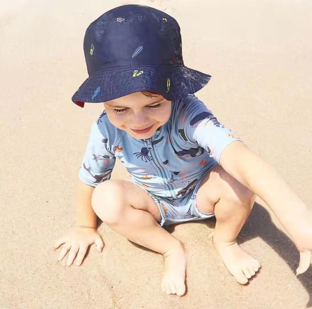 Boys One Piece Swimsuit Whale Dolphin Bathing Suit Zipper Rash Guard Kid Short Sleeve Swimwear Shark Beach Wear UPF50+