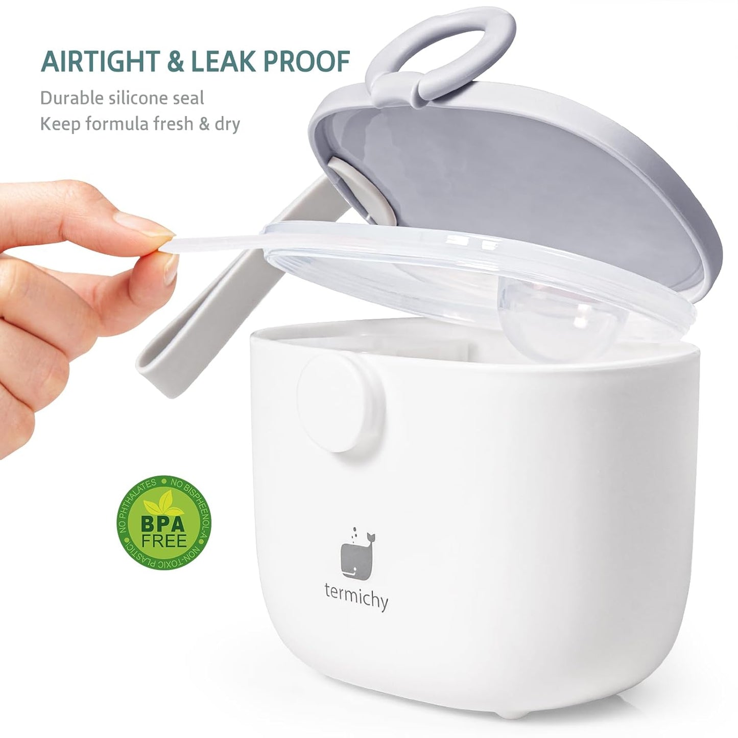 Termichy Baby Formula Dispenser, Portable Formula Dispenser Container with Scoop and Carry Handle for Travel Outdoor Activities for Baby Infant, 500ml