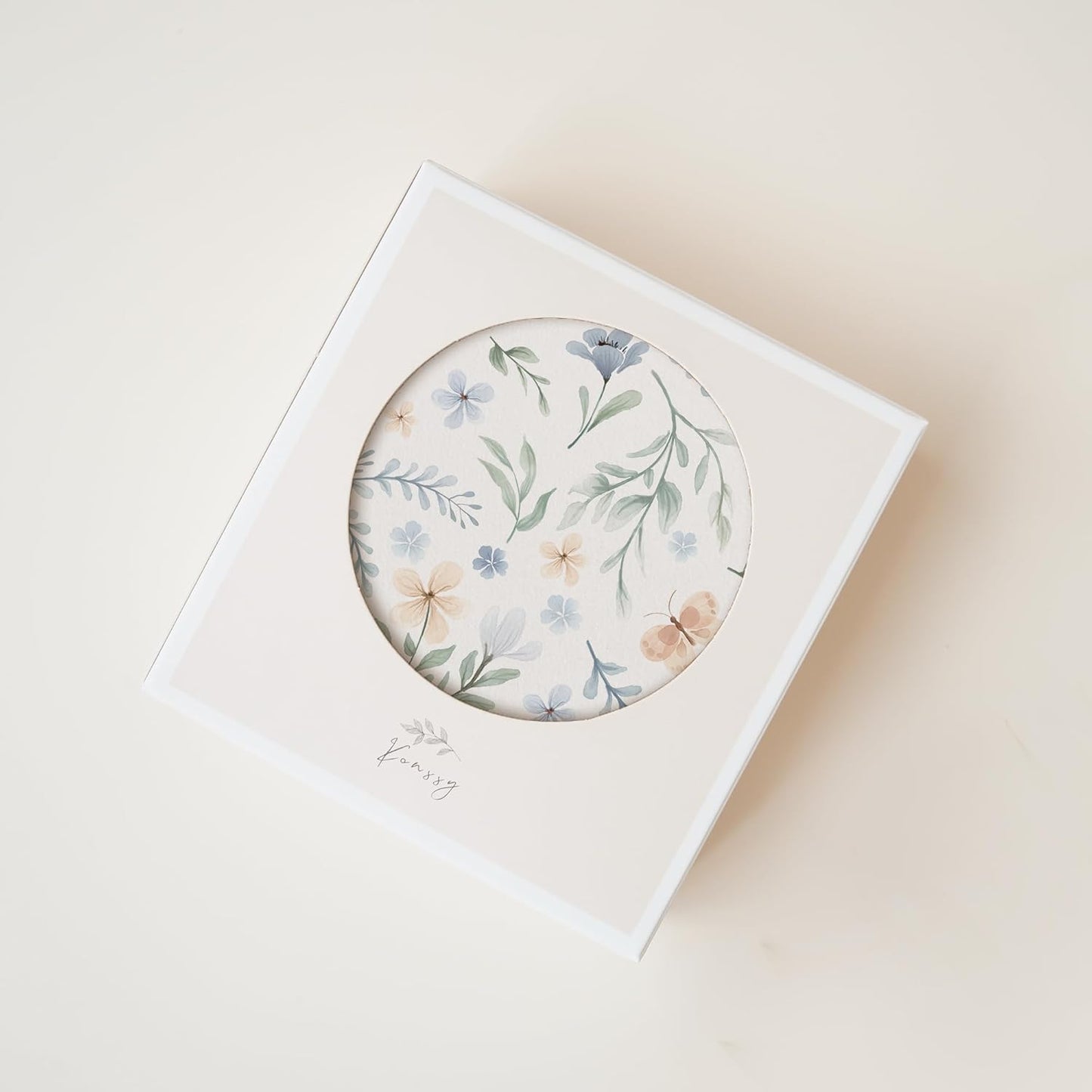 Konssy Baby Girl Newborn Receiving Blanket with Matching Headband and Beanie Set Baby Swaddle Nursery Swaddle Wrap