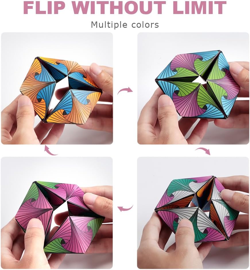 Euclidean Cube Fidget Toys for Kids, Desk Toy for Adults to Stay Calm and Focused, Magic Cube for Girls and Boys Over 3 Years Old