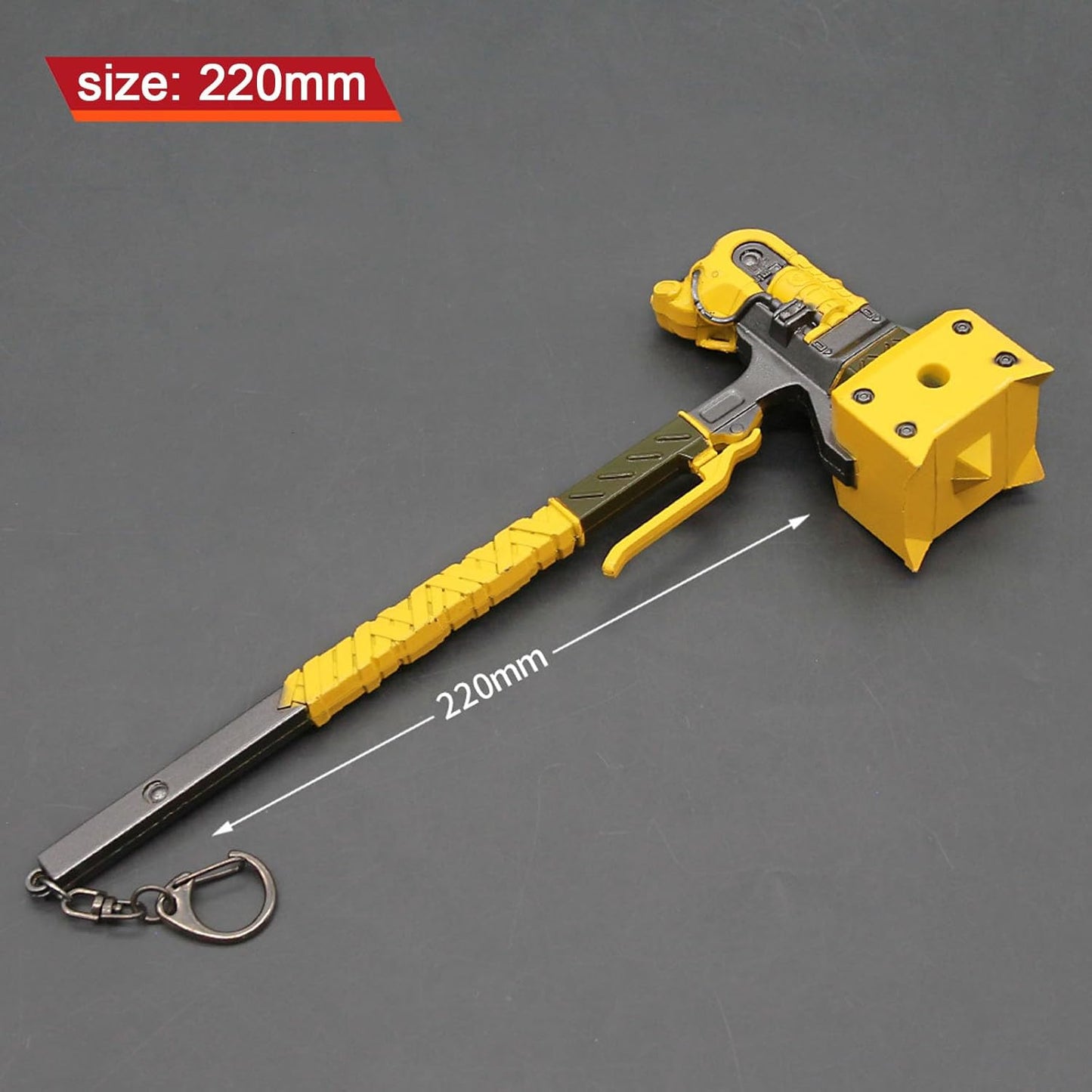 8.7 inches Caustic Heirloom Death Metal Hammer Skeleton Model Collection Desk Decoration Yellow