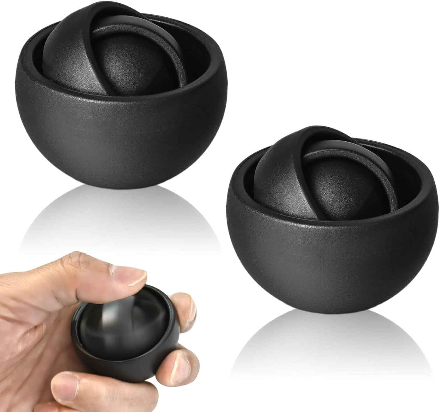 Fidget Toys Adults 2 PCs , Sensory Figette Spinner Anxiety Stress Relief Toys Quiet Fidgets Gyro for Autism ADHD Kids Gifts Cool Gadget Office Desk Toy Easter Basket Stuffers for Teen Boys