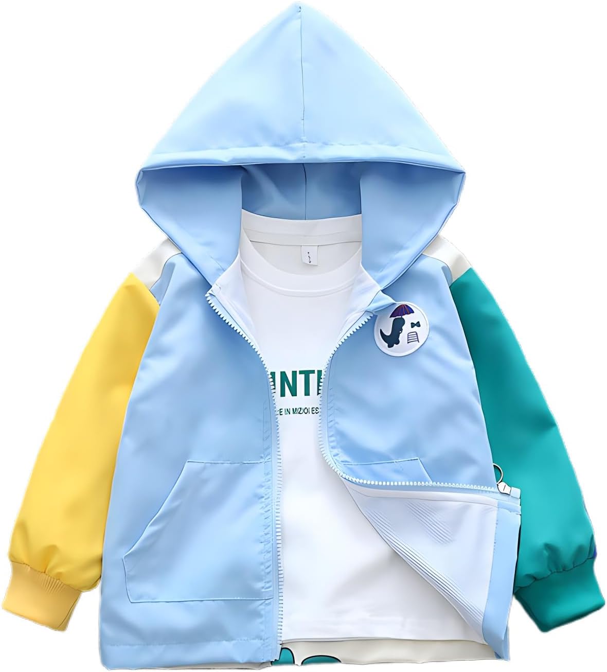 Vinmin Toddler Hooded Jacket Cartoon Dinosaur Zip Coat Little Girls Boys Jacket Thin Fashion for Spring Autumn