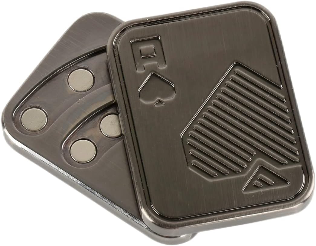 EDC Metal Fidget Slider Toys- Stress Relief EDC Fidget Slider Casual Metal Adult's Hand Toys Office Desk Toys Gifts Stress Toys for Adults(Poker-A)