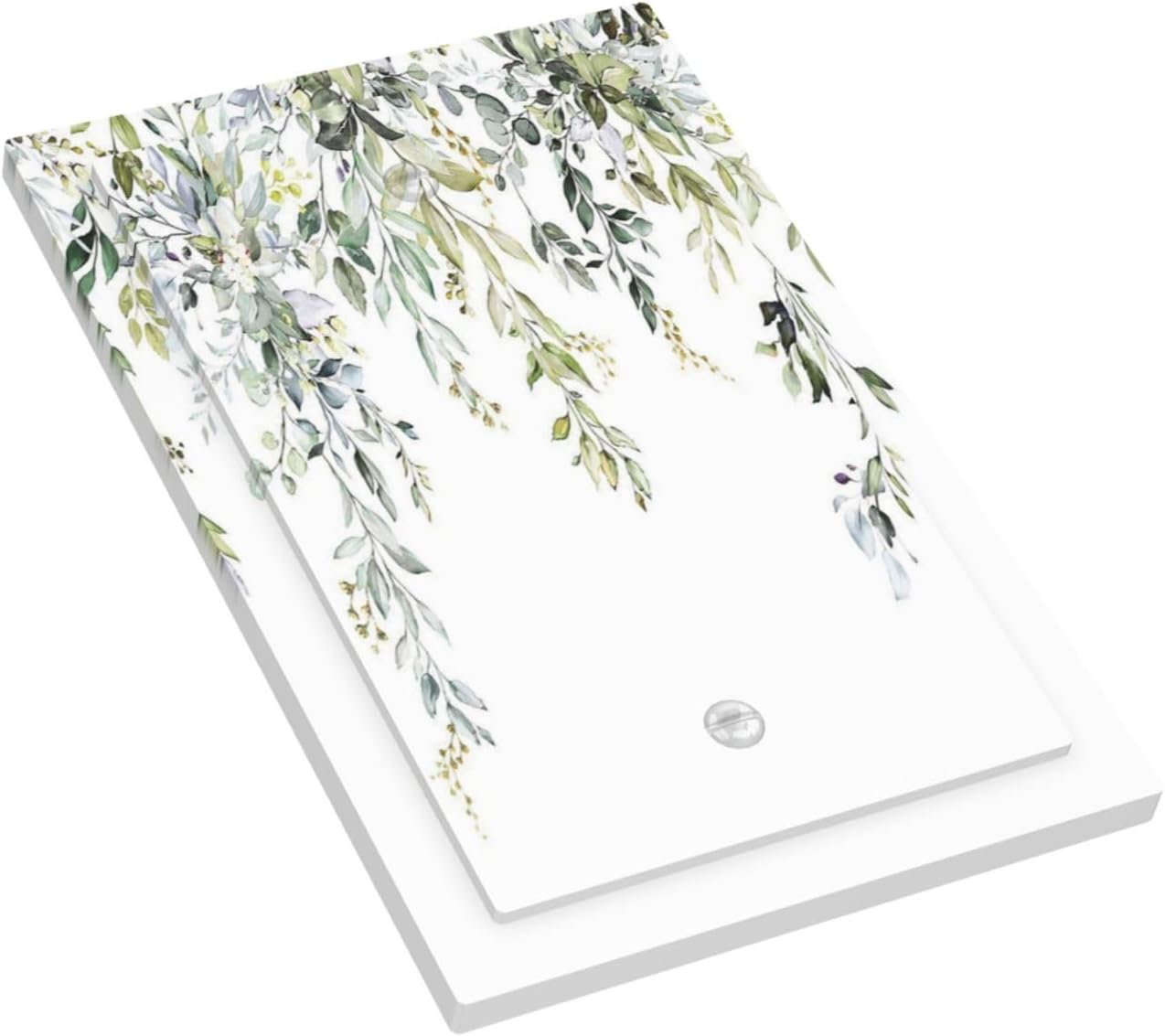 Light Switch Cover Plate Boho Farmhouse Flower Leaf Sage Green 1 Gang No Device Blank Electrical Wall Plates Faceplate Decorative Switch Plate for Bedroom Cabin Decor