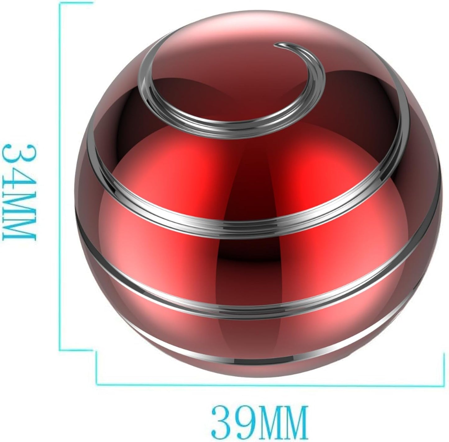 Kinetic Desk Toys, 1.54'' Kinetic Spinning Desk Toys for Kids Adults, Fidget Toys for Party Favors, Christmas Stocking Stuffers, Easter Basket (39MM, Red-A)