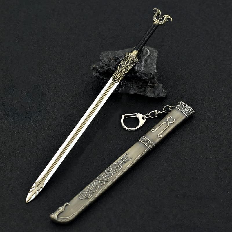 Superbuybox God of War Ragnarök Freya's Sword Thrungva Action Figures Game Toys Collection Keychain Gift Desk Decoration Backpack Pendant Gift