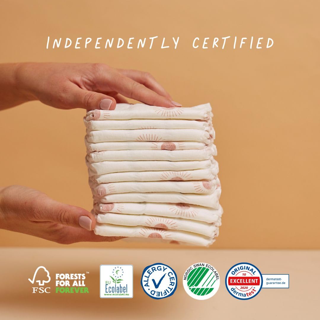 Joonya Baby Diapers, Size 5 XL (26-40 lb) - 6 Bags of 23 (138) - New Range - NonToxic, Eco-Friendly, Ultra Slim, Overnight Use - Made in Denmark