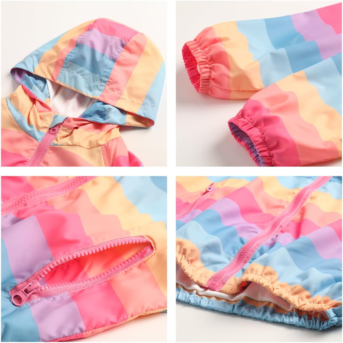 WELAKEN Lightweight Jacket for Girls Kids & Toddler II Girls' Print Water-Resistant Jacket