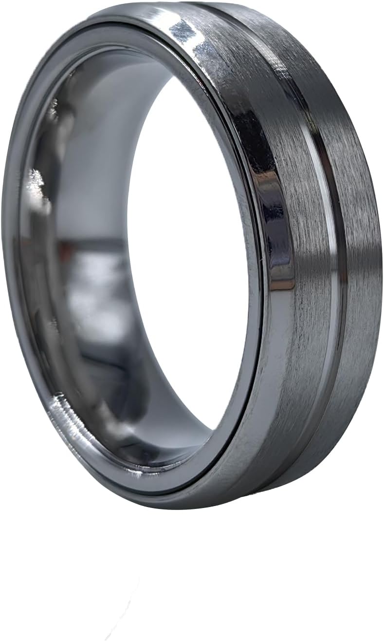 EDC Fidget Slider Fidget Toy Adult Stress Relief Metal Ratchet Ring Jewelry ADHD Recreational Fidget Toy Tactile Coin (Silvery, 14)