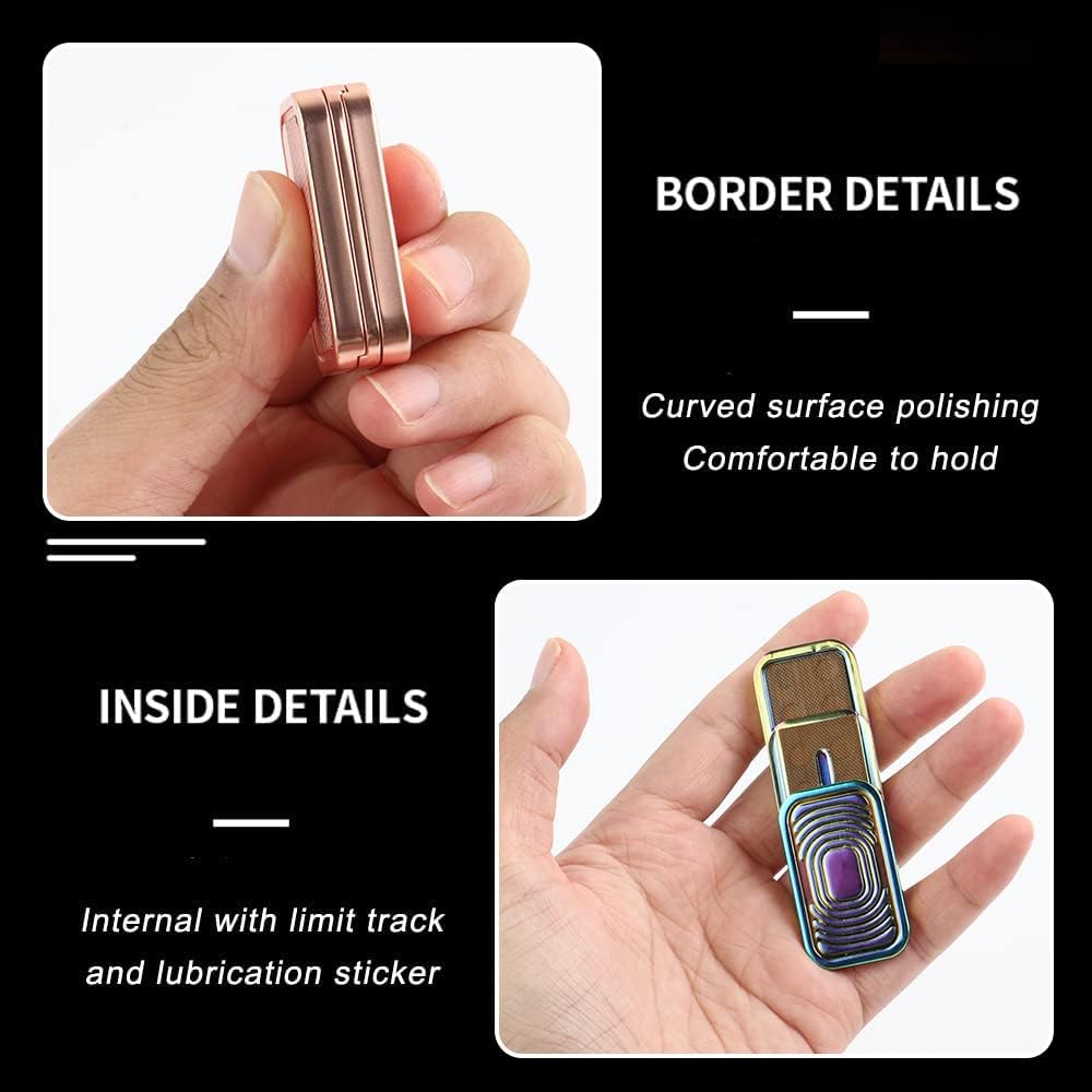 STONESTAR CP3 Fidget Slider - Magnetic Metal Fidget Toys Stress Relief Toy, Men’s EDC Fidget Toy Haptic Coin Office Desk Toys Gifts for Adults (Rose Gold)