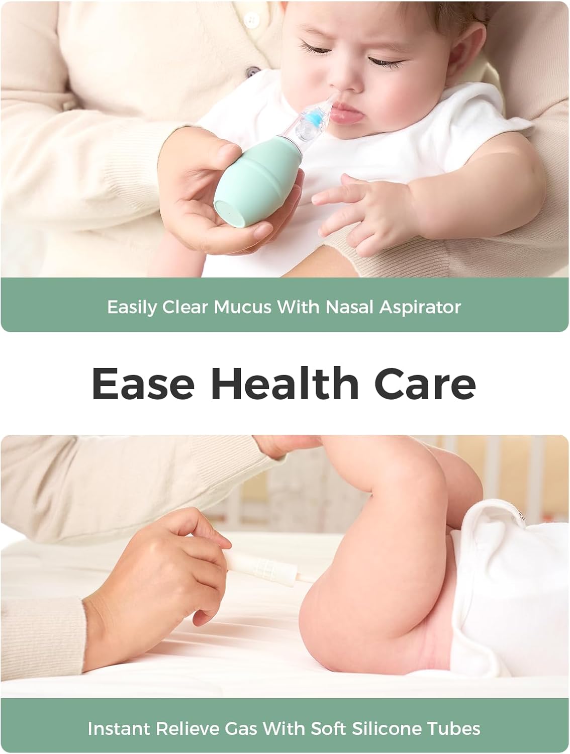 Momcozy Core Baby Kit, Baby Shower & Registry Essential Kit for Grooming&Health&Cleansing Care, Includes Nail File Kits, Nasal Aspirator, Gas Relief Tubes, Bath Brushes, Toothbrush, Comb, Storage Case