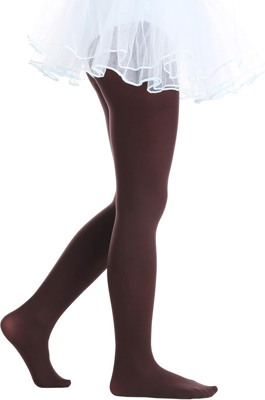 EVERSWE Girls Semi Opaque Footed Tights, Microfiber Tights