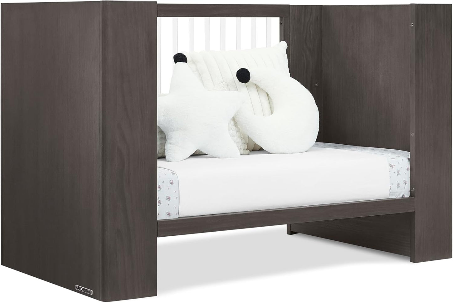 Delta Children Aerin 4-in-1 Convertible Crib - Greenguard Gold Certified, Rustic Grey