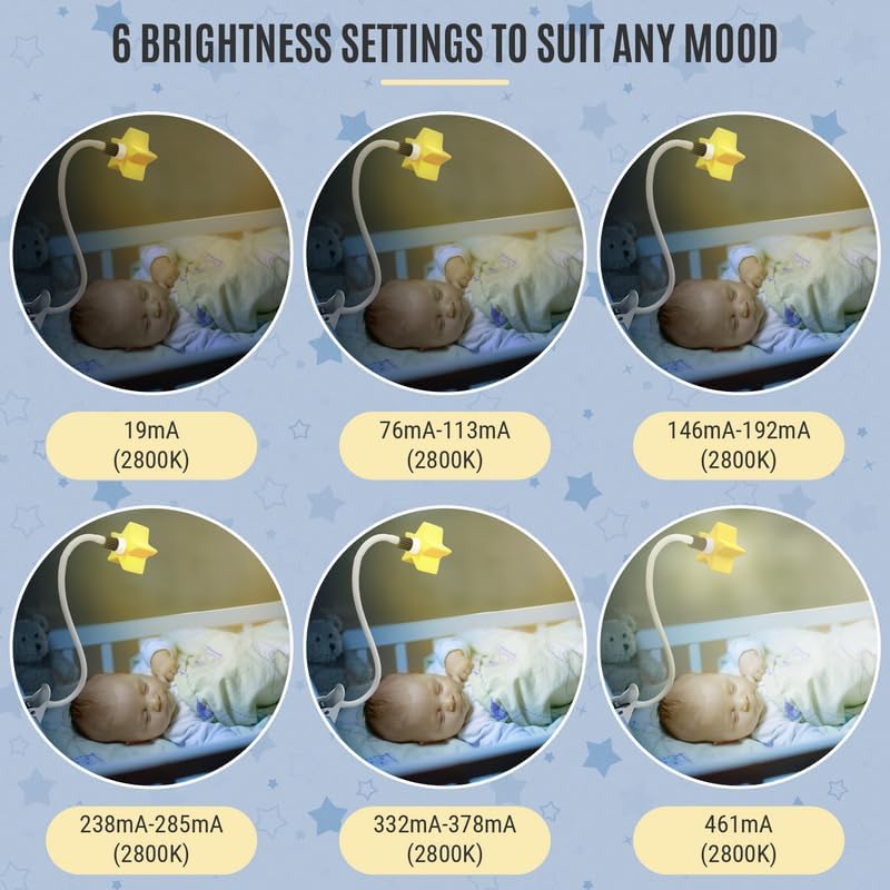 LED Clip On Star Light, Warm & Dimmable Desk Light, Reading Night lamp Newborn Essential for Bedside Bassinet, Nursery Decor, Ideal Baby Gift for Kids Visit The Store