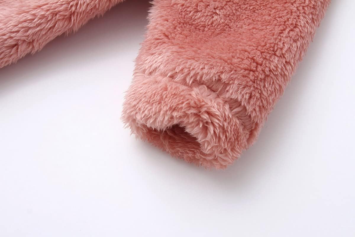 Newborn Baby Snowsuit Fleece Lined Onesie Outfits Warm Hooded Romper for Infant