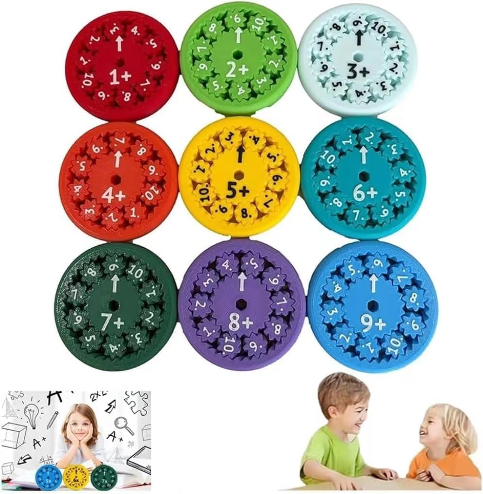 Math Fidget Spinners,Educational Math Fact Fidget Spinners, Math Fidget Toy Multiplication, Math Learning & Education Toys Game(9pcs1)