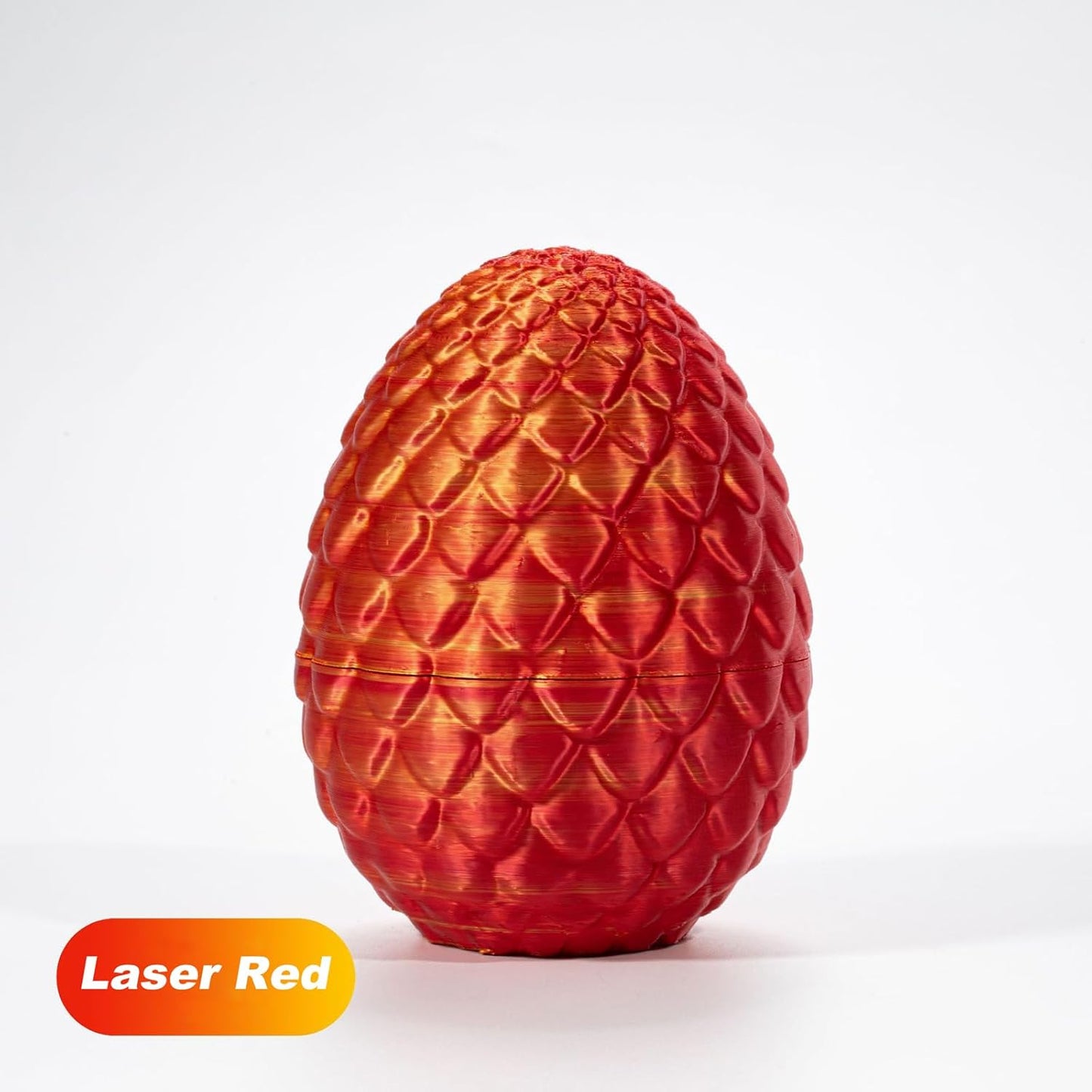 3D Printed Dragon in Egg, Full Articulated Dragon Crystal Dragon with Dragon Egg, Home Office Decor Executive Desk Toys, Adults Fidget Toys for Autism/ADHD (Laser Red, 12")