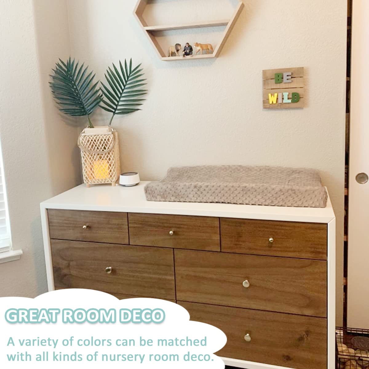 Owlowla Changing Pad Cover,Soft Minky Dots Changing Table Sheets for Baby Boy and Girl 2Pack (Pink&Cream)