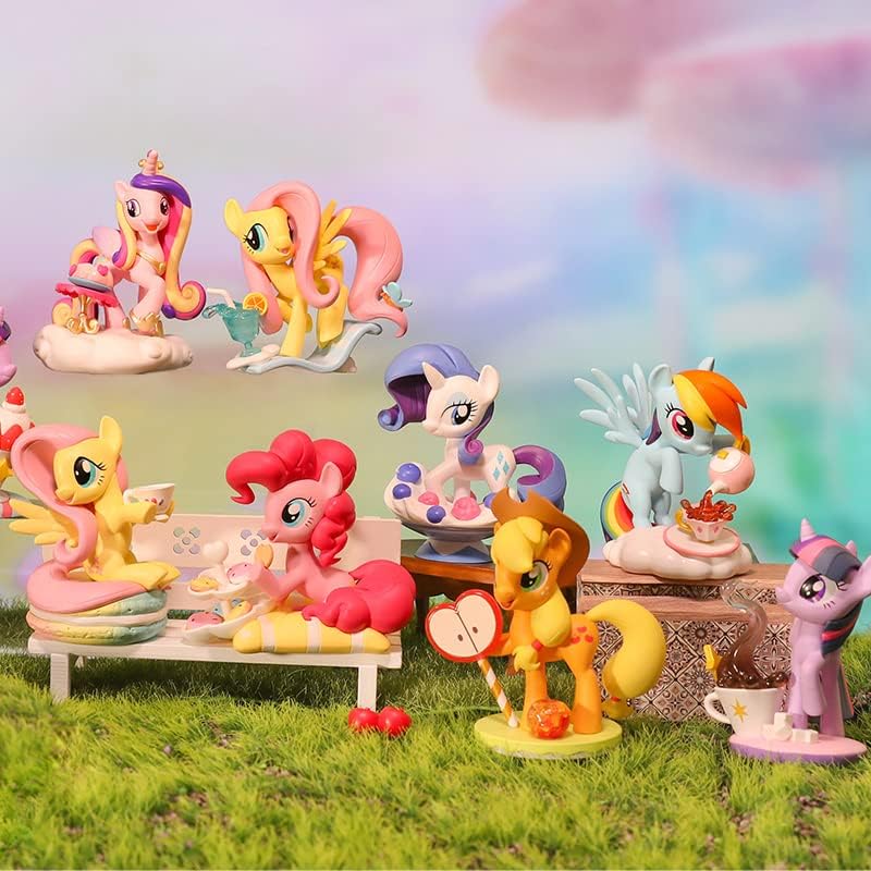 POP MART My Little Pony Leisure Afternoon Series, 3PCs My Little Pony Blind Box Figures, Random Design Action Figures Collectible Toys Home Decorations, Holiday Birthday Gift, Triple Box