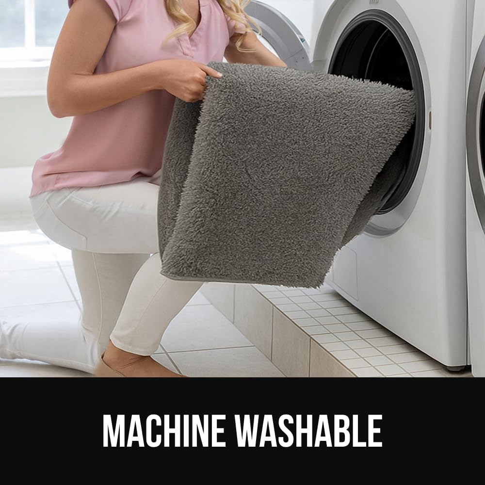 GORILLA GRIP Ultra Soft Washable Area Rug, Stain and Slip Resistant Plush Thick Carpet for Bedroom Living Room, No Shed Floor Rugs, Pet Friendly, Dorm Essentials, Kids Nursery Home Decor, 2x3, Gray