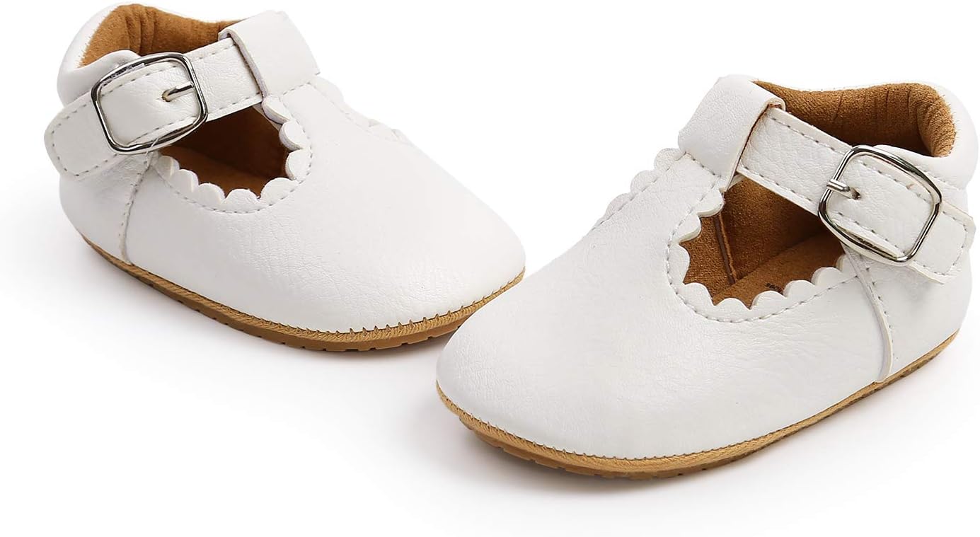 SOFMUO Baby Boys Girls High Top Ankle PU Leather Sneakers Soft Rubber Sole Infant Moccasins Newborn Oxford Loafers Anti-Slip Toddler Wedding Uniform Dress Shoes