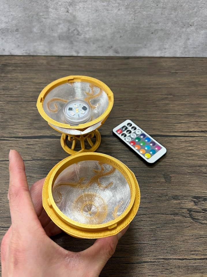 MunnyGrubbers - Pal Sphere with LED Lights and Stand - Pal World Style Decor - Palsphere - No Paint Odorless - Plastic Orb - Desk Decor - Novelty Gift - (PWPS-LED)