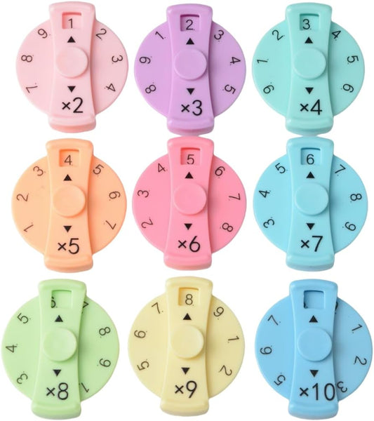 Math Fidget Spinner, Numbers Addition&Subtraction, Multiplication&Division Fidget Spinner, Fidget Learning Game Toy,Math Game for Learning & Education Toys (Macarons9Pcs(Multiplication & Division))
