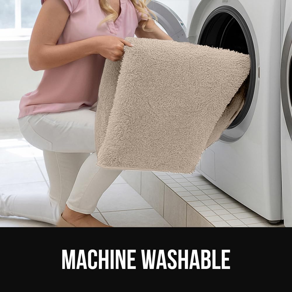 GORILLA GRIP Ultra Soft Washable Area Rug, Stain and Slip Resistant Plush Thick Carpet for Bedroom Living Room, No Shed Floor Rugs, Pet Friendly, Dorm Essentials, Kids Nursery Home Decor, 2x3, Ivory