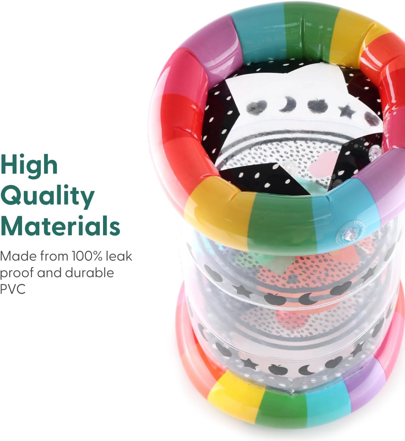 The Peanutshell Inflatable Tummy Time Roller - Crawling Toys for Babies, Soft & Supportive Baby Tummy Time Roller, Water-Friendly Crawling Toys for 6-12 Months - Montessori