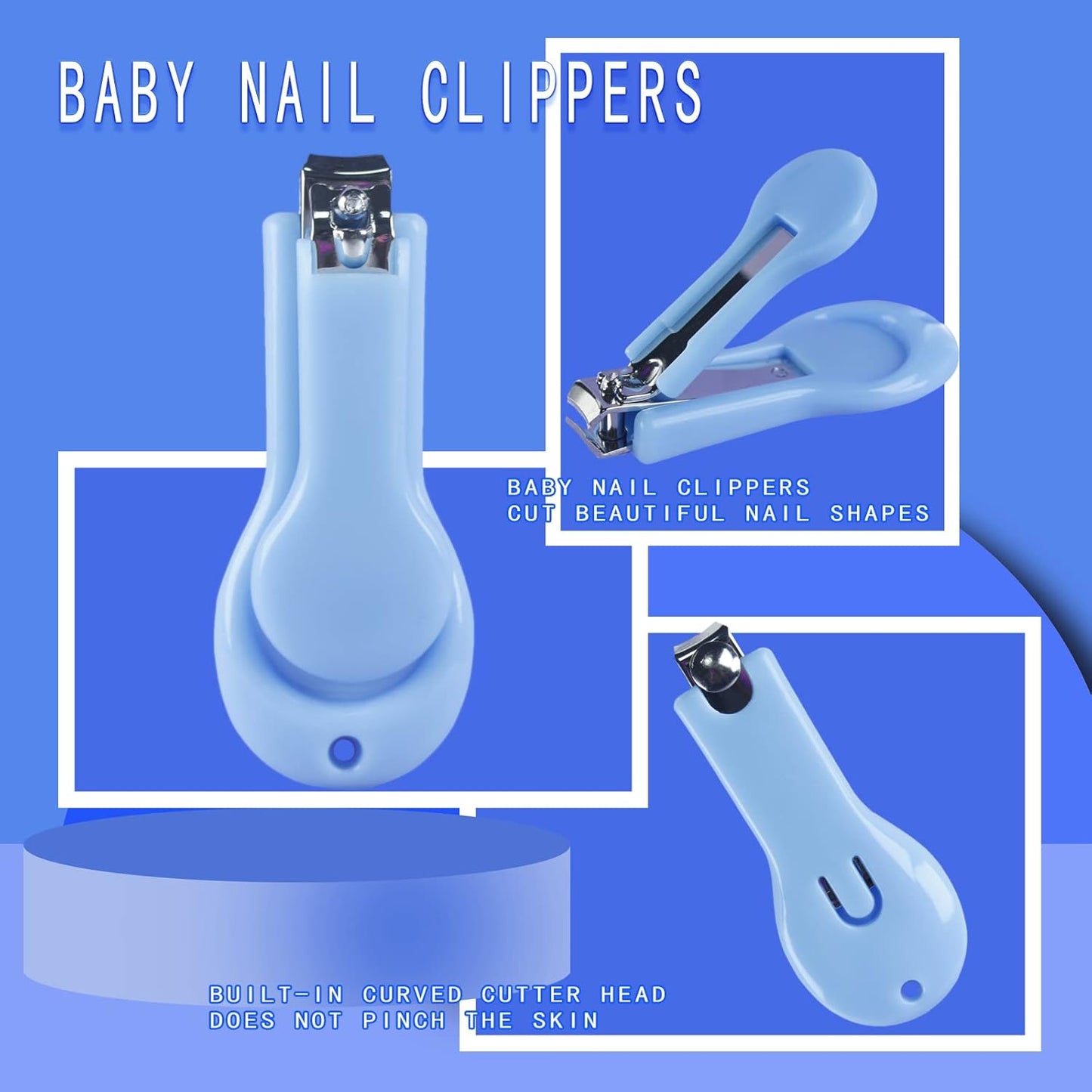 Baby Care Kits,Baby Grooming Kit,10 in 1 Newborn Essentials Must Haves,Baby Nail Clippers Baby Brush Baby Comb Earpick Nose Cleaning Tool Baby Nail File Nursing Baby Kit （Blue）