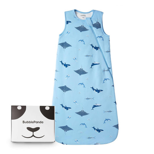 BubblePanda Rayon Made from Bamboo Sleep Sack 0-6 Months 0.5 Tog Soft Newborn Sleep Sack 3-6 Months for Infant Babies 2-Way Zipper Wearable Blanket Baby 0-3 Months