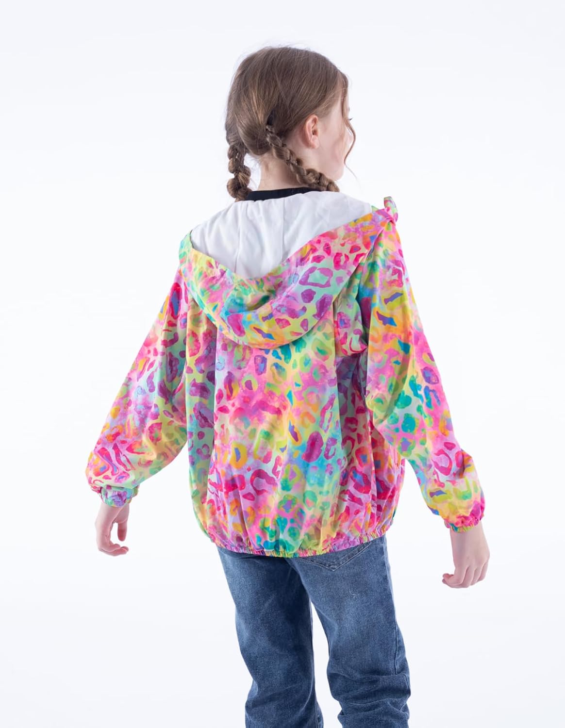 WELAKEN Lightweight Jacket for Girls Kids & Toddler II Girls' Print Water-Resistant Jacket