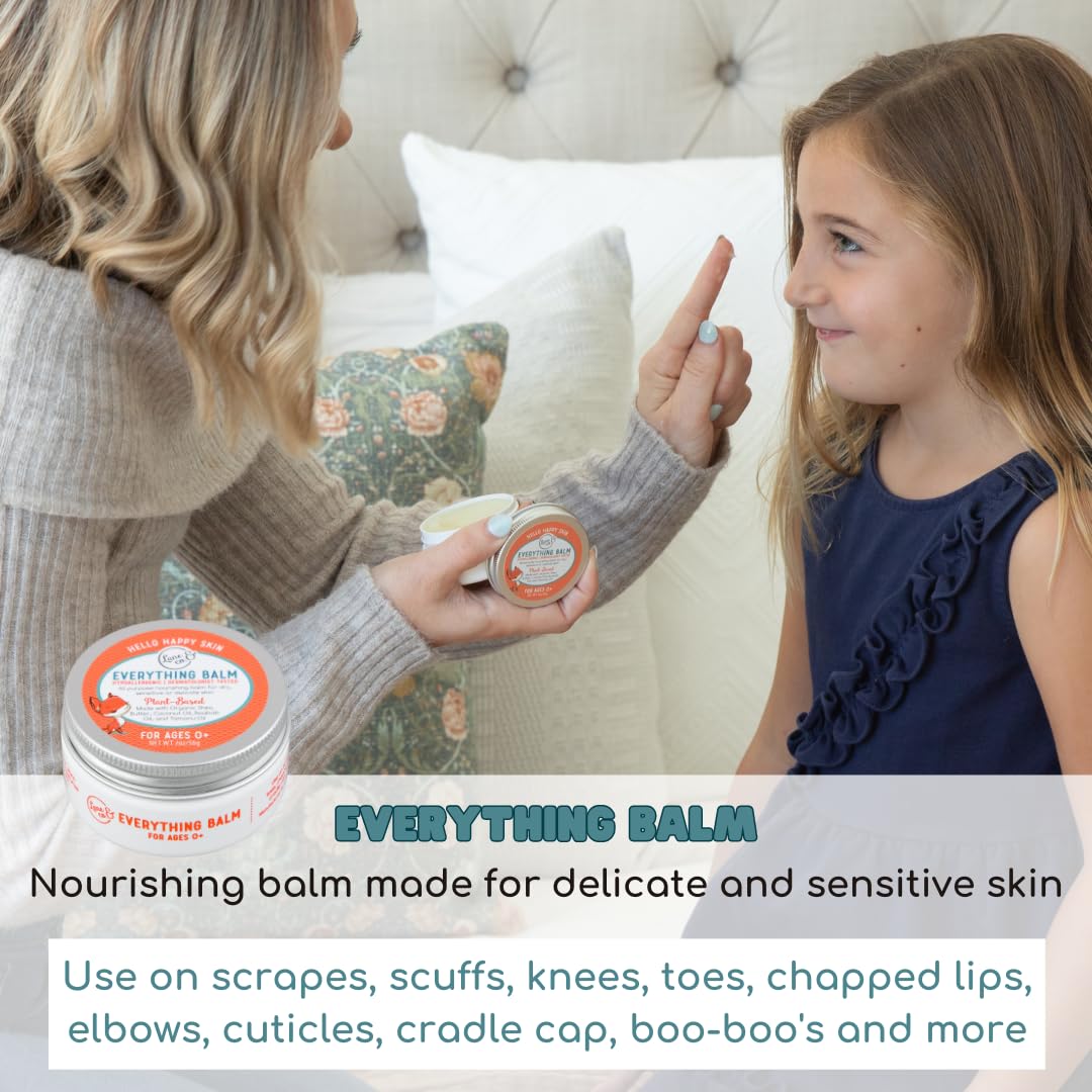 Lane & Co Everything Balm - Plant-Based Baby Care Balm for Diaper Rash, Cradle Cap, Chapped Lips, Dry Skin - Ideal for Sensitive, Delicate Newborn Skin - Suitable for Babies, Kids, Mothers, Adults