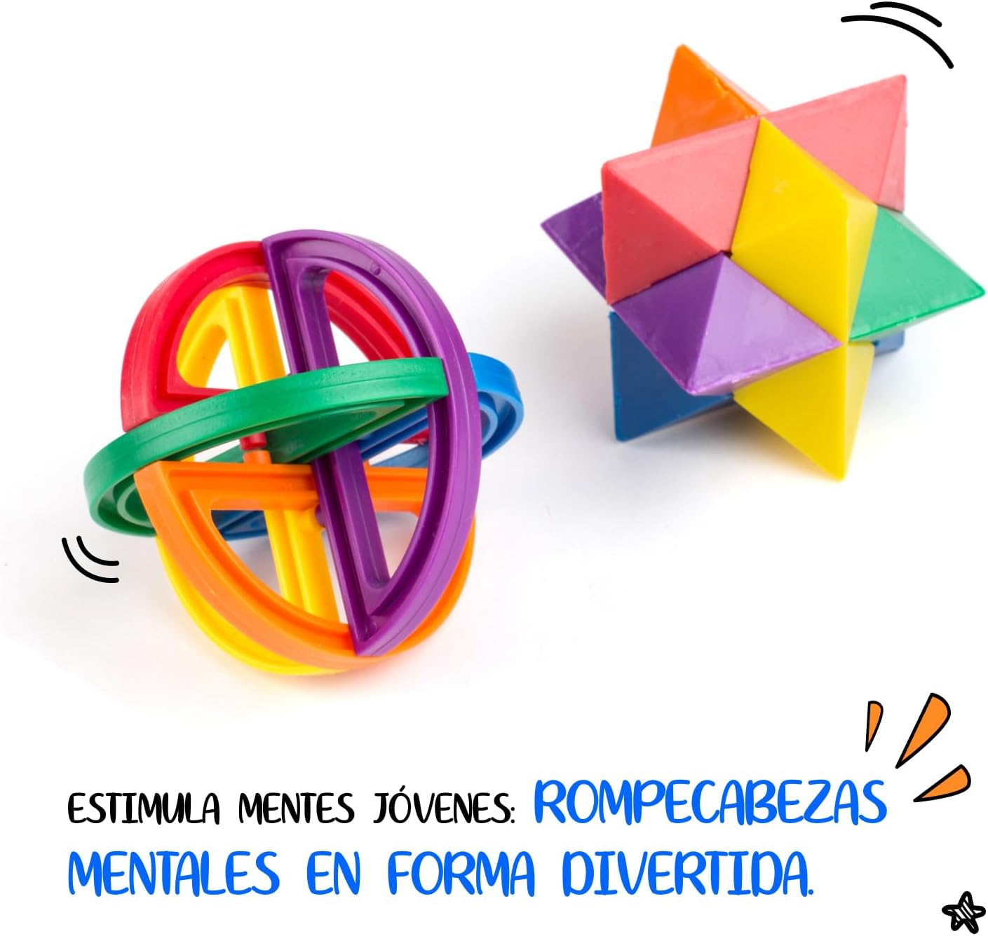 Neliblu Party Favors for Kids, 12 Set (8.82 x 6.69 x 2.91) Fun Puzzle Balls - Goody Bag Fillers-Treasure Box Prizes for Classroom,Fidget Brain Teaser Puzzles Clear Instructional Videos Included