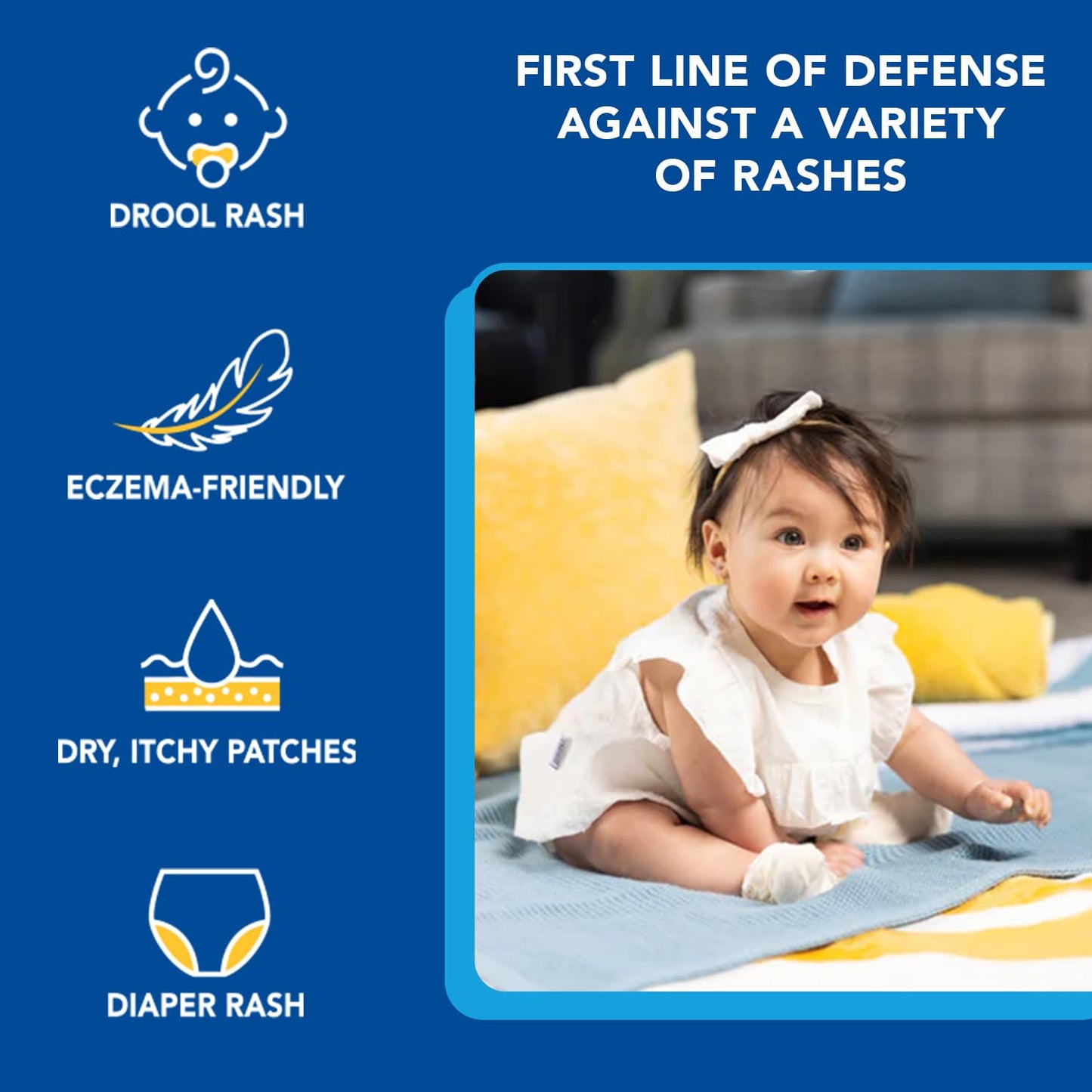 Triple Paste Multi-Purpose Baby Healing Ointment, 2 oz Tube, Diaper Rash Cream and Skin Protectant for Hands, Face and Bottom Treats, Soothes and Prevents with Zinc Oxide (Packaging May Vary)