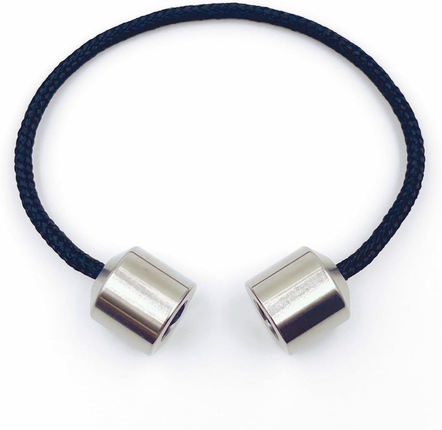 Titanium Alloy Beads - Worry Fidget Beads Skill Toys - Portable EDC Metal Fidget Toys - Gifts for Skill Players - with Parachute Cord (Silver)