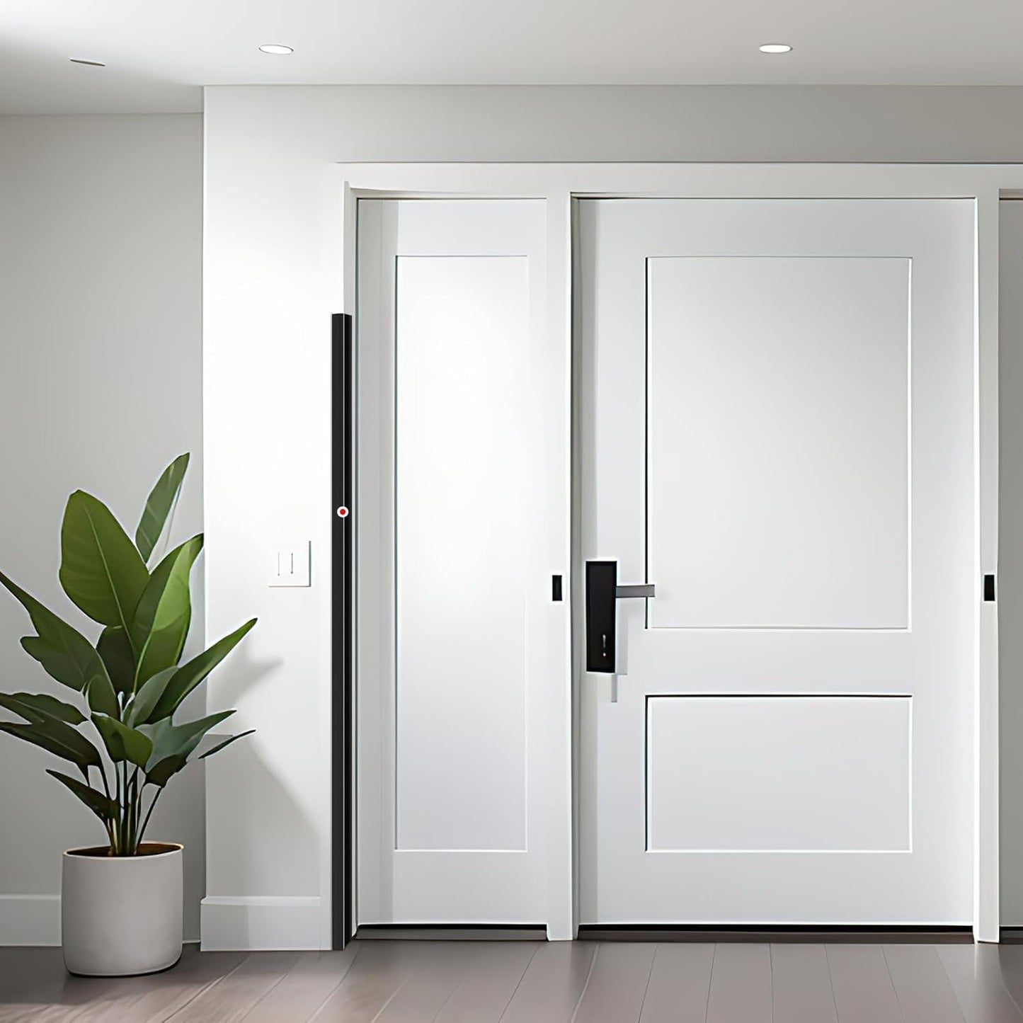 2PCS Wall Corner Protectors Guards - Self Adhesive Corner Protector & Corner Guards for Walls Edge Protection, Easy to Apply - No Tools Needed(Black, 47.24"x1.18")