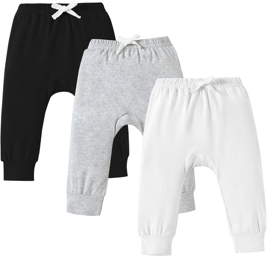 DREAM BUS Pack of 3 Toddler Jogger Pants with Pocket Toddler Boy Sweatpants Baby Boy Pants Infant Newborn Leggings