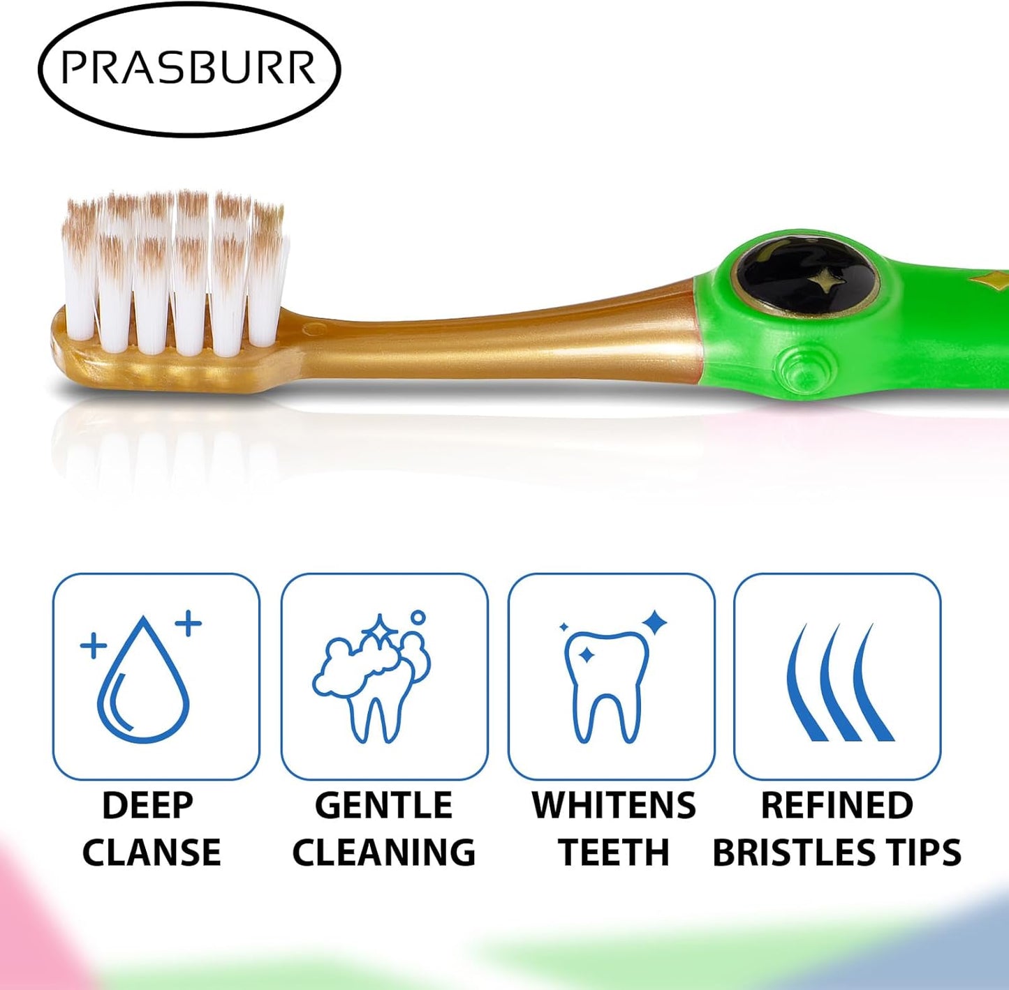 Toddler Toothbrush, Kids Toothbrush, Galactic Adventures Style, Toddler Age 2-4 and Up, Soft Bristles with Caps, Pack of 4