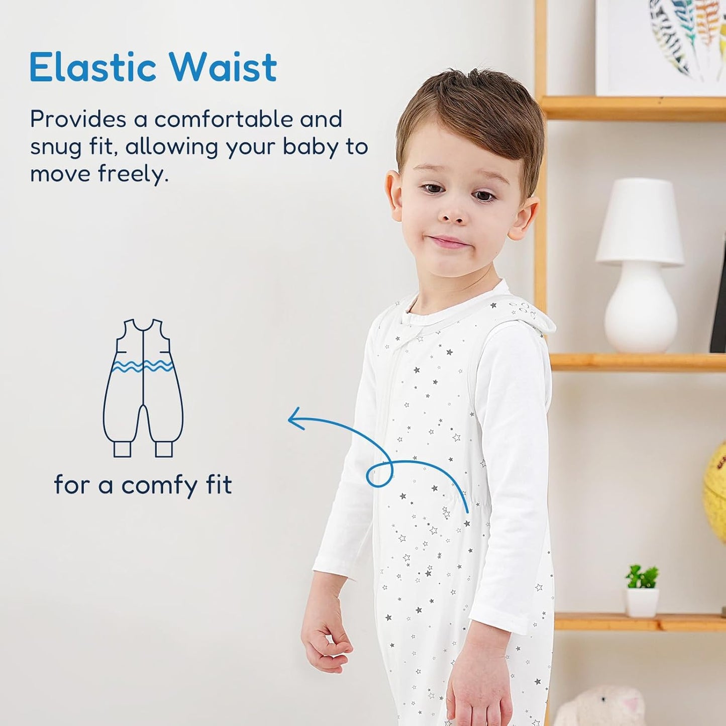 TotAha Toddler Sleep Sack with Legs, 0.5 TOG Light and Soft Baby Sleeping Bag, Walker Sleep Sack for Babies 12-24M, 2T-3T