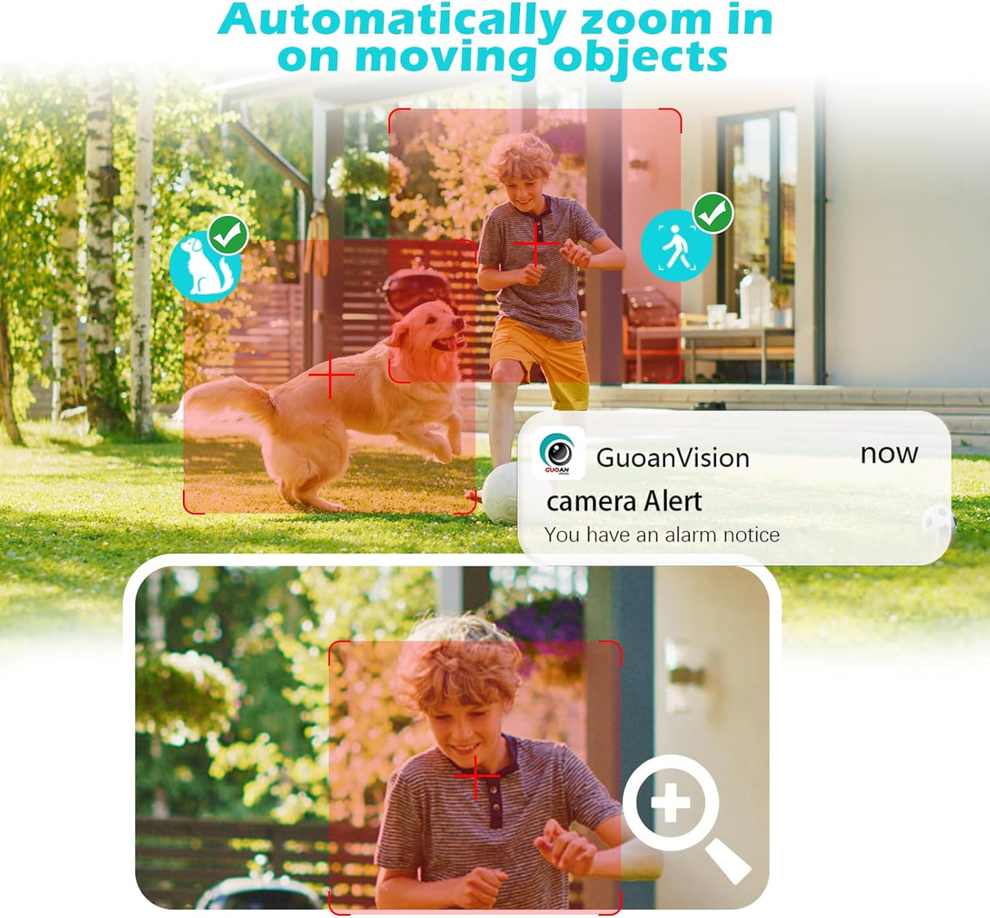 5G Outdoor/Indoor Security Camera,1080P Baby Monitor Cameras for Bedroom/Elder/Dog/Pet Camera,IP66 Waterproof,Night Vision, Motion Detection, Alarm Siren, Two-Way Talk, SD/Cloud -2Pack