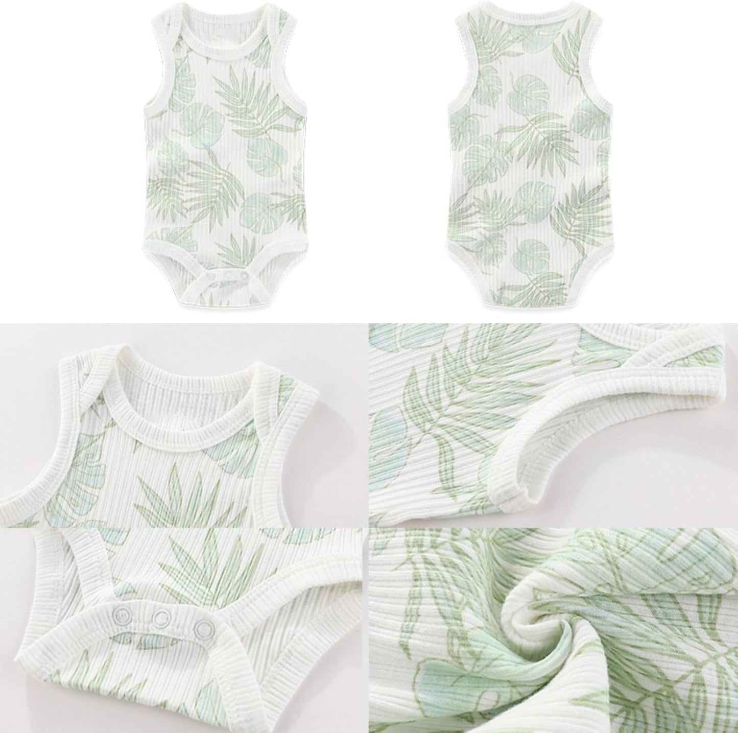 Four Seasons Baby Boy Girl Bodysuits 5-Pack Cotton Comfort Short Sleeve Baby Clothes Soft Infant Outfits