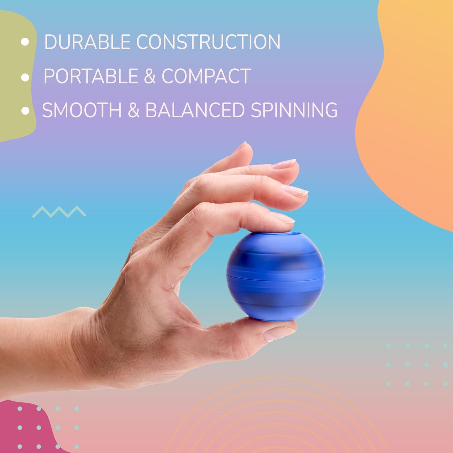 Spinner Balls 1.4''- Mini Fidget Spinner Soccer Balls - Soccer Party Favors Classroom Prizes - Sensory Toys for Kids 4-12 - Fidget Toy Gifts for Kids - Spinner Balls Bulk - 12pcs