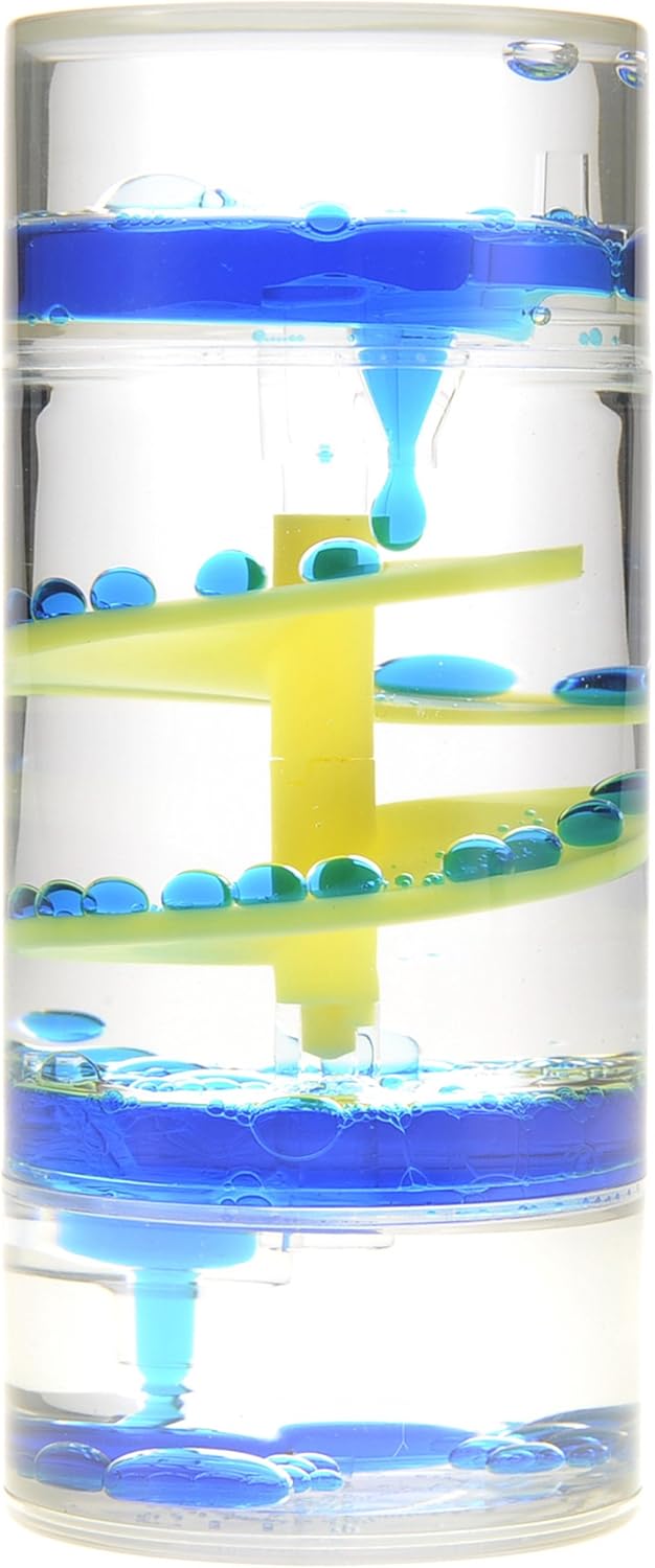 PowerTRC Cylinder Liquid Motion Bubbler Tube | Liquid Sensory Toy Timer | Calm and Relaxing Fidget Office Desk Toy | Helps with Anxiety, Austism, ADHD