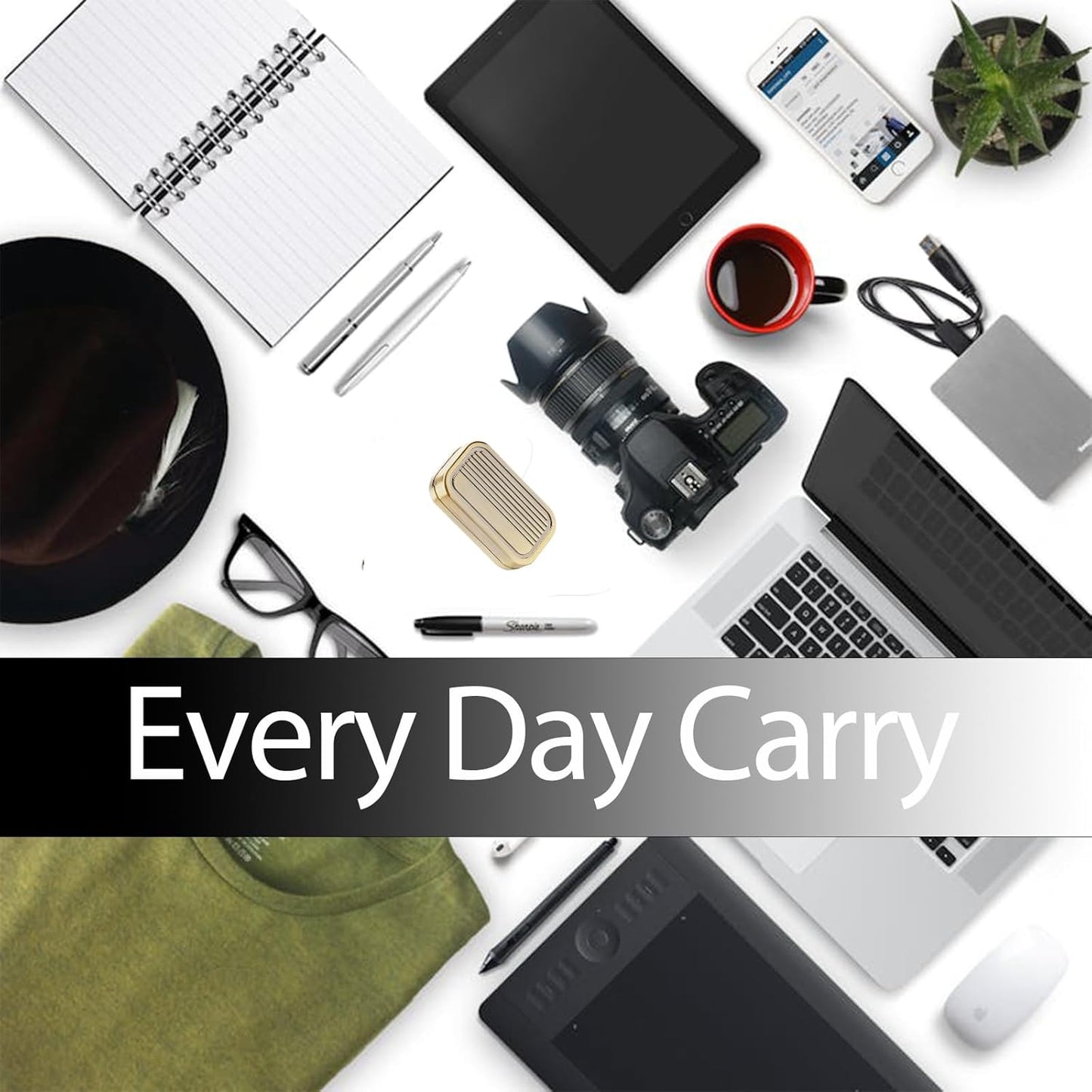 Fidget Slider 3 Layer EDC Gadgets Toy, Metal Magnetic Haptic Fidget Toys for Adults Anxiety/ADHD/Stress Relief, Gift for Boyfriend, Husband and Father (Golden)