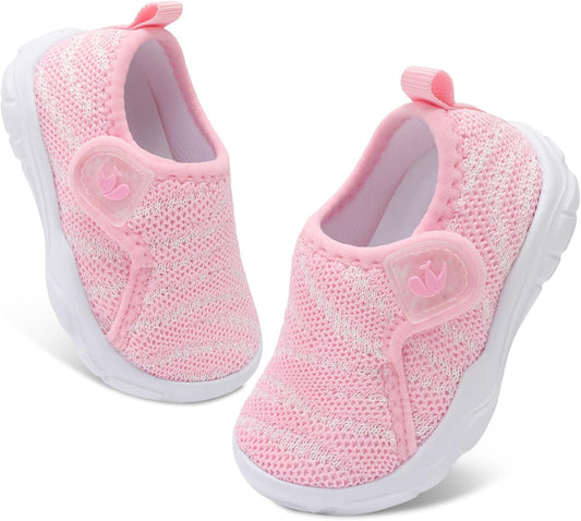 FEETCITY Baby Shoes Boys Girls First Walking Shoes Infant Sneakers Lightweight Slip On Shoe